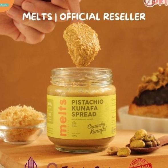 

Melts Pistachio Kunafa Spread Selai Kacang Crunchy Plant Based Vegan Untuk Olesan Roti Bahan Kue Baking Topping Pastry Nagihcoklat