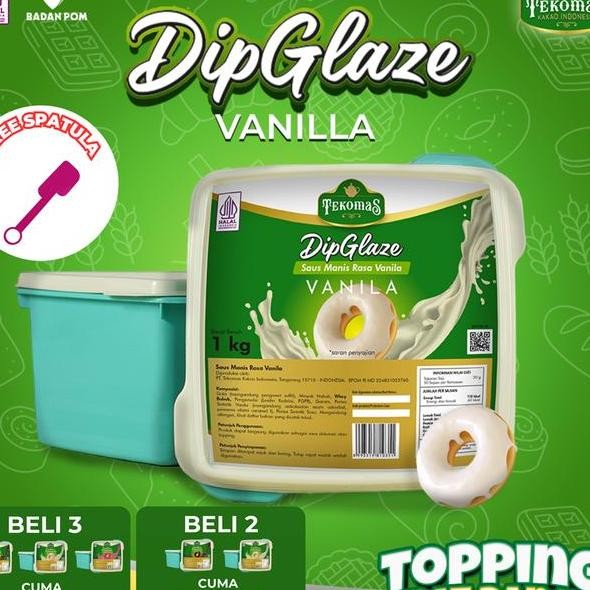 

Tekomas Dip Glaze Rasa Vanila 1 Kg Eco Topping Donut Lumer Bahan Kue Siap Pakai Pisang Baking Food Makanan Powder Soda Bubuk