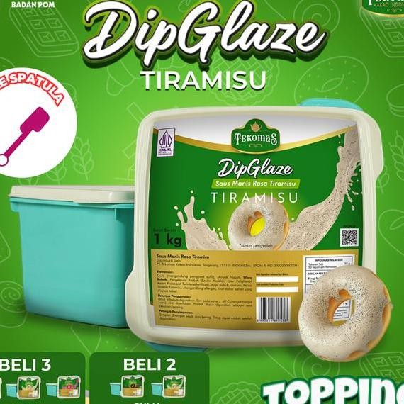 

Tekomas Dip Glaze Rasa Tiramisu 1 Kg Eco Topping Donut Lumer Bahan Kue Siap Pakai