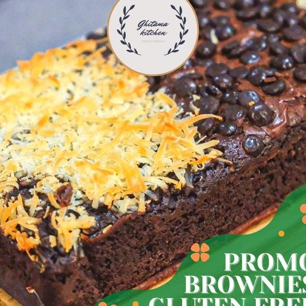 

Kue Brownies Bebas Gluten Topping Campur Kejuchocochip