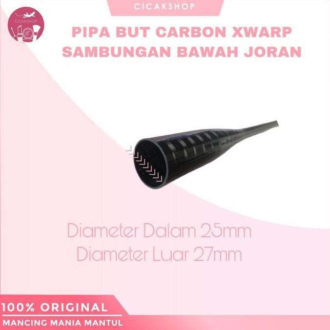 Cicakshop88 butt sambungan bawahan joran full carbon xwarp