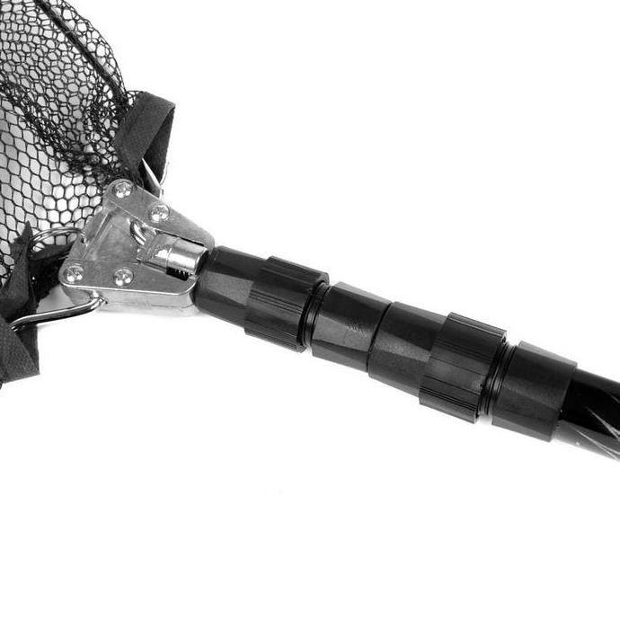 serokan ikan lipat besar serok jaring panjang telescopic aluminium