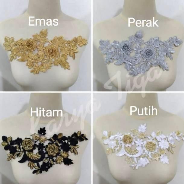 

!!!!!!] Renda Aplikasi Bordir Bunga Tabur / Patch Bordir Motif Brina