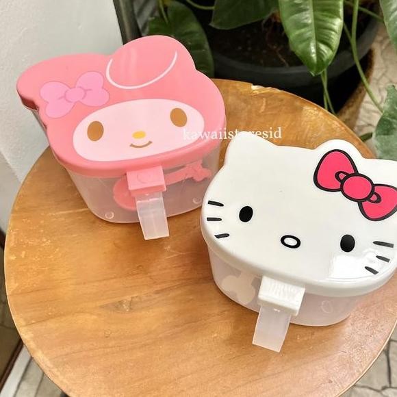 Tempat Bumbu Gula Susu Sanrio Hello Kitty My Melody Plastik Tempat Penyimpan Bubuk Dengan Sendok Ser