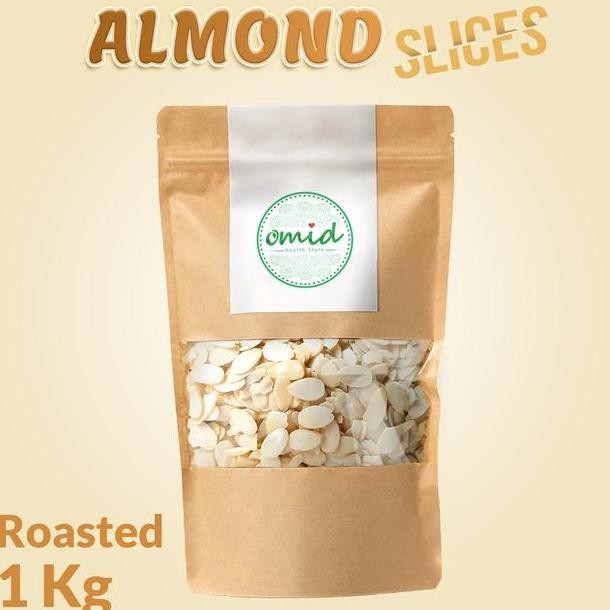

1Kg Roasted Almond Sliced Kacang Almond Iris Panggang