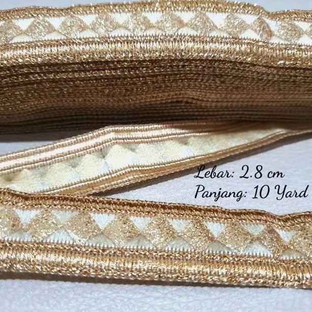

/////] Renda India Motif Wajik - Emas (10 Yard)