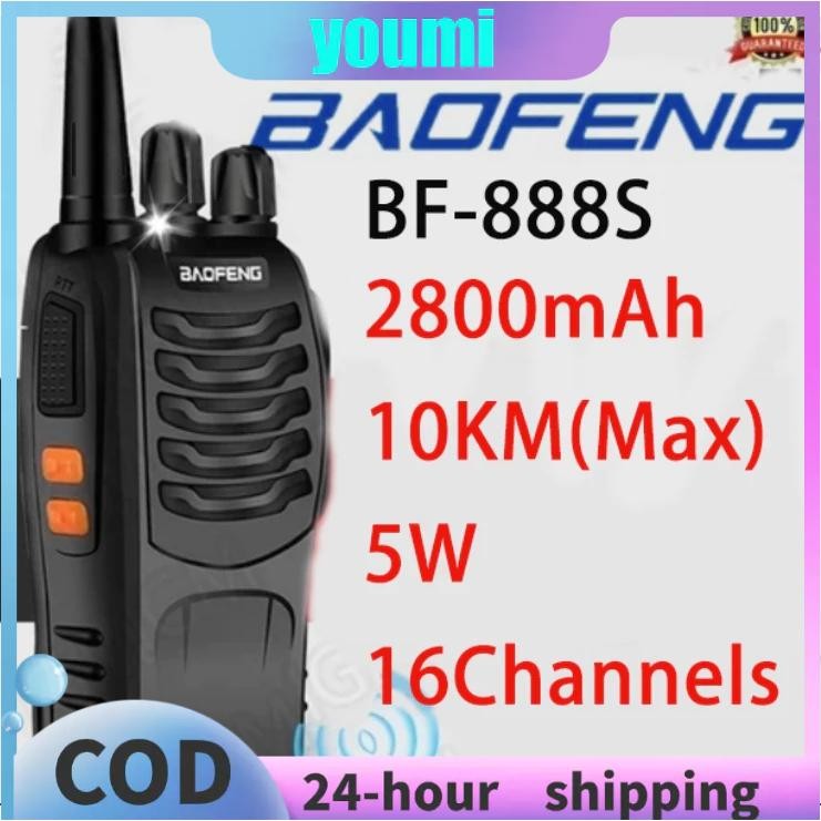 100 OrinalHT Handy Talky 888S Walkie Talkie Jarak Jauh HT Jarak Jauh 10km