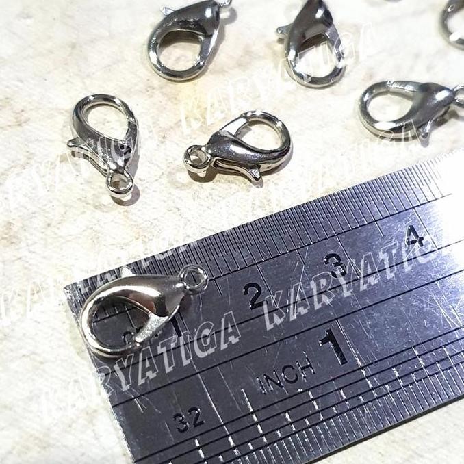 

------] Kait / Kokot Udang / Lobster 14 mm - Perak (10 pcs)