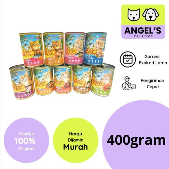 

STID Super Cat Kaleng 400gr Makanan Basah Kucing SuperCat Kaleng Wetfood