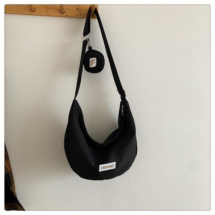 Promo Fei Sling Bag Wanita Bahan Nylon Tas Selempang Bahu Wanita Trend Y2K Kekinian Lucu Korean Styl