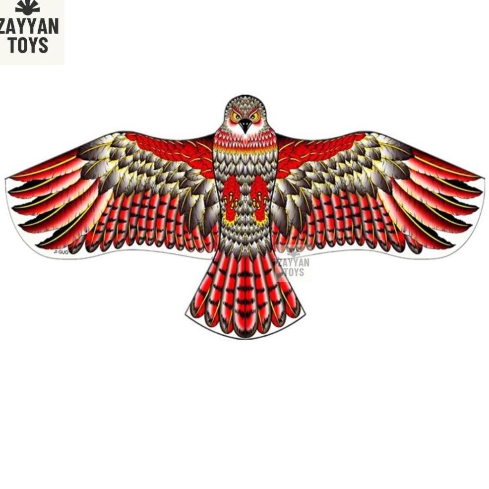 Promo Bulan Ini Is75 Layangan Bentuk Burung Elang - Layang 1 Pc Motif Olahraga Outdoor 1.1M Dengan T