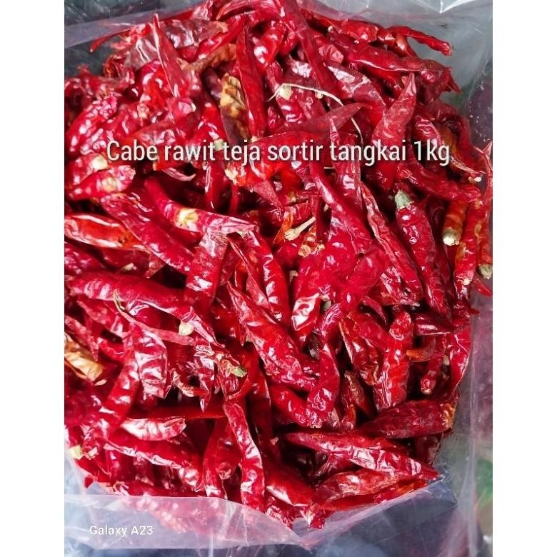 

Menarik Cabe Kering Teja Hot Promo 1Kg [ Grade' A ] Super Merah