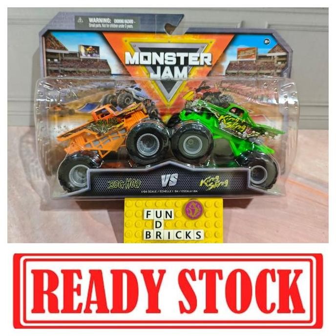 Monster Ham Bog Hog Vs King Sling Diecast Truck Spin master