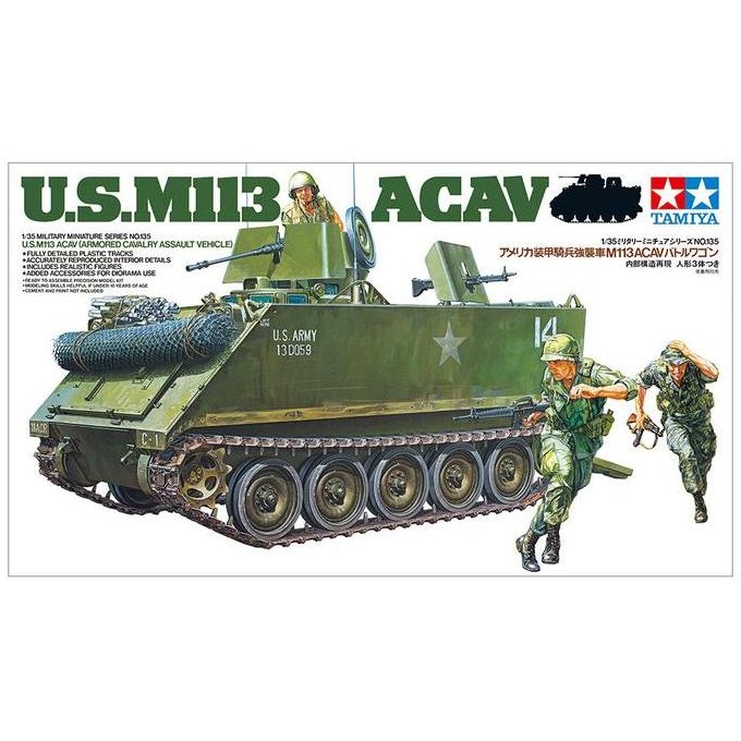 Tamiya 35135 1/35 U.S M113 ACAV model kit rakitan