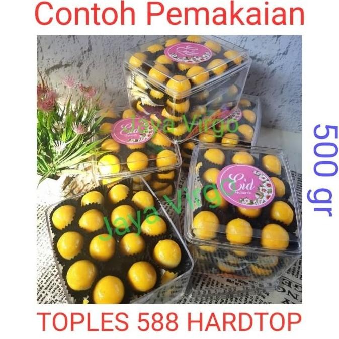 Toples 588 HARDTOP kotak / toples kue nastar / toples kue kering kotak
