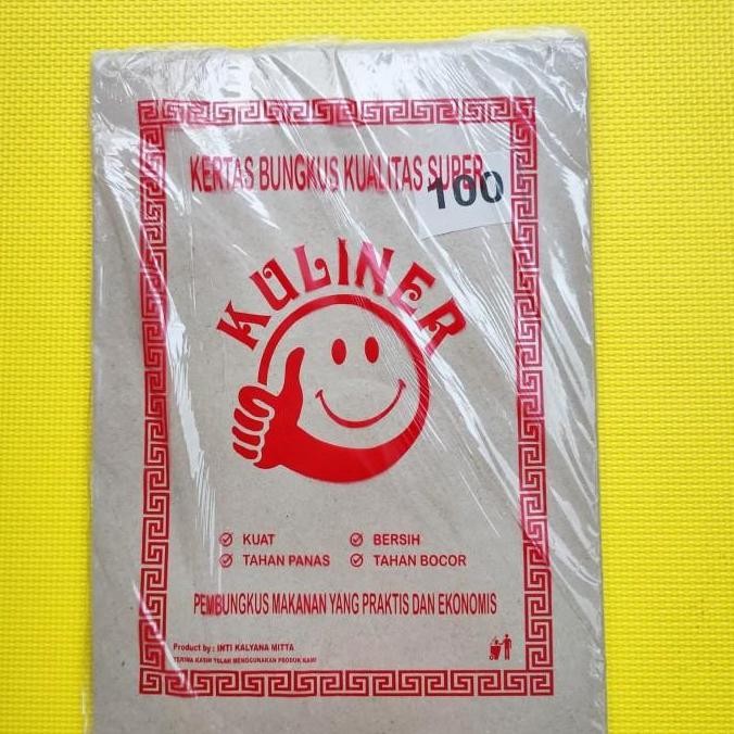 Kertas Nasi Coklat /Kertas Bungkus Nasi ISI 100 PCS