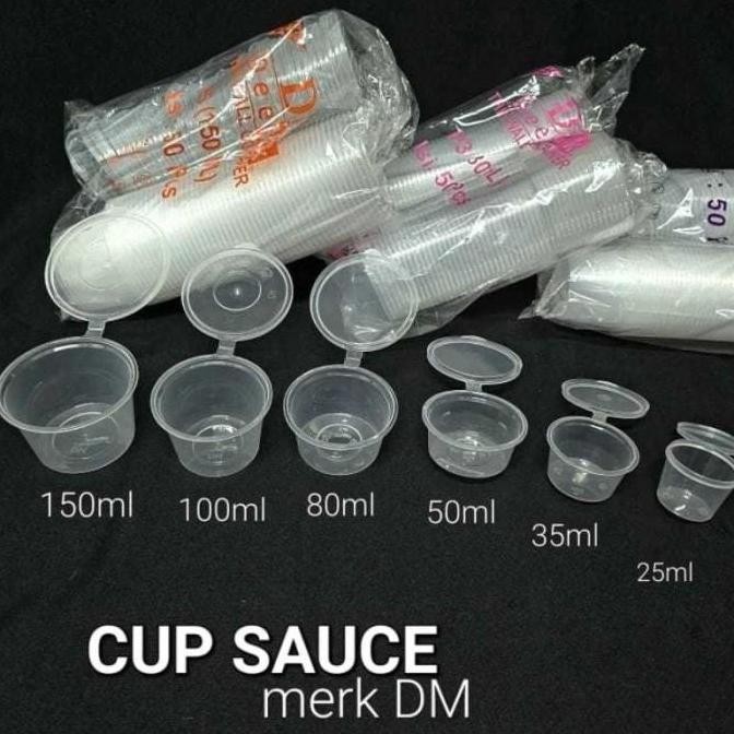 Tempat Saos Plastik 30 ml Cup Saos Sambal Sauce Container Suapi 30ml isi 50 pcs 25ml Suapi 35ml DM 1