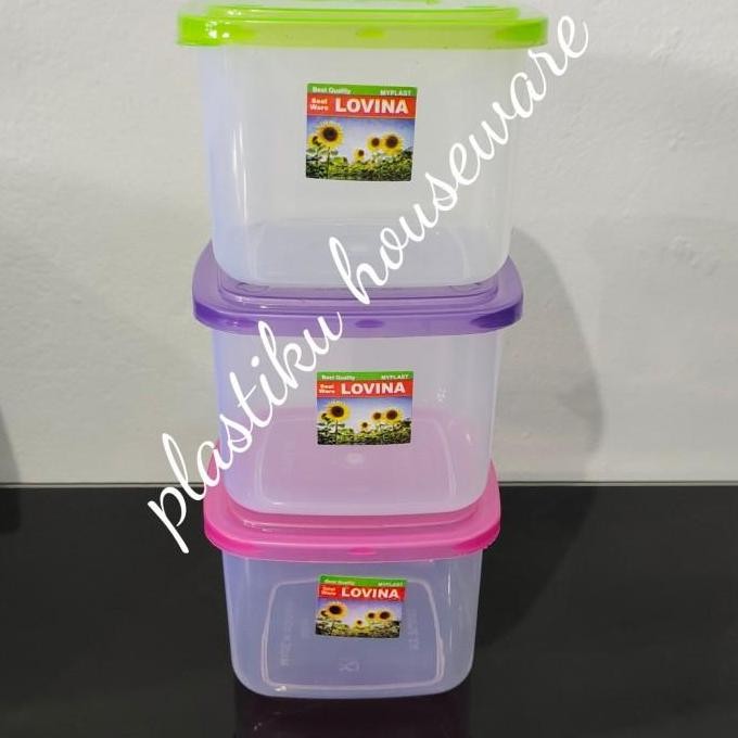 Toples Plastik Kotak Lovina 500 mL