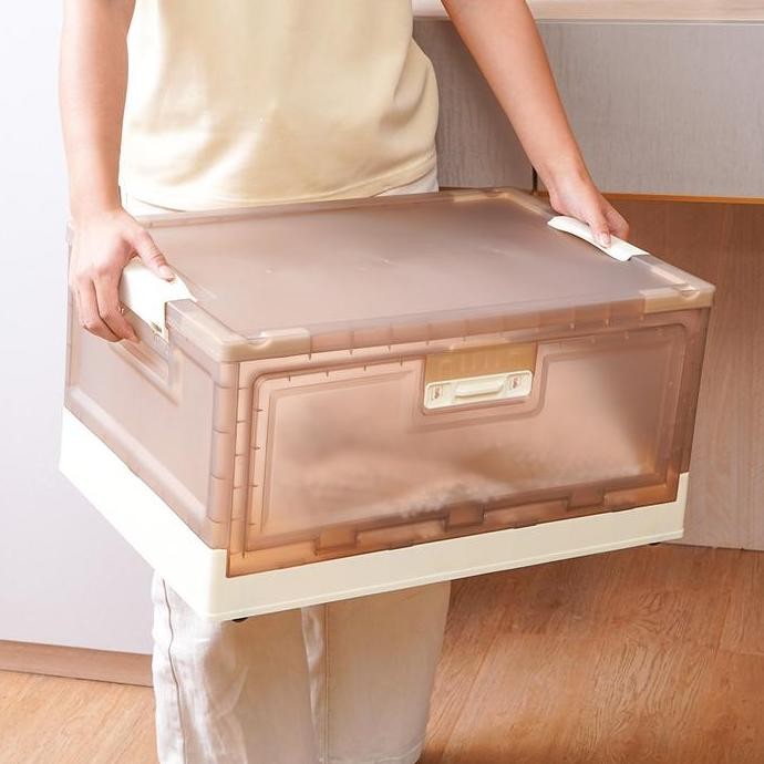 STORA 51X35X26 CM KOTAK PENYIMPANAN LIPAT - PUTIH VANILLA