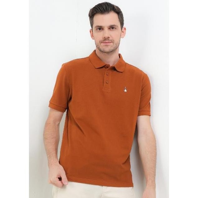 Hush Puppies Kaos Polo Pria Tangelo Camel LA