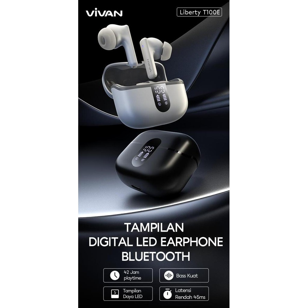 NEW VIVAN T200 Wireless Bluetooth Headset Earphone TWS Liberty