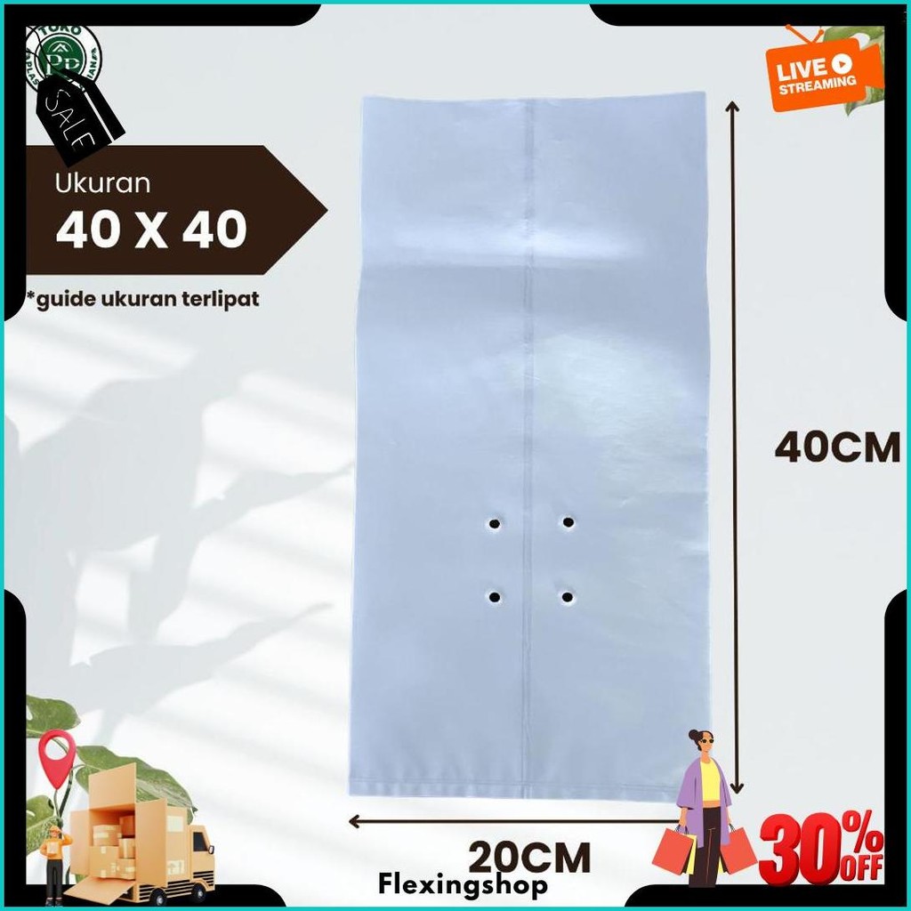 Polybag Putih 40 X 40 Isi 50 Lembar - Polybag Melon Harga Grosir Termurah Banget