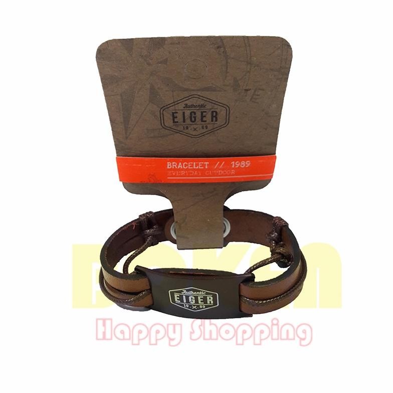 Gelang Eiger1989 N811 Brown Leather Slider Viper Acc Pria Wanita