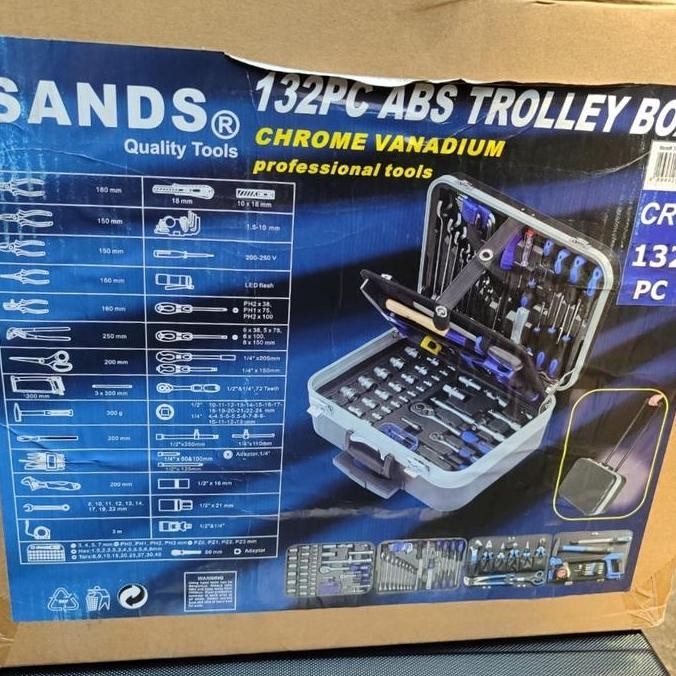 Tool set 132 Pcs With ABS Box Sands kunci set perlengkapan bengkel dll