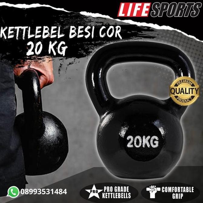 kettlebell 20 kg barbell fitness Kettlebell 20 kg full besi cor ketelbel ketlebell original