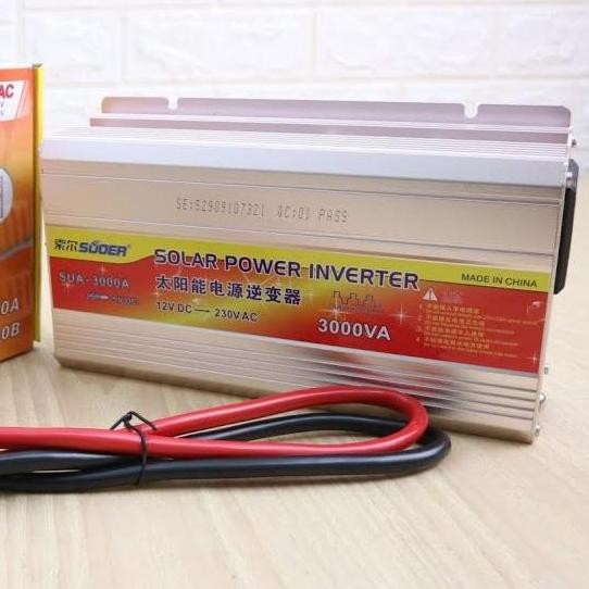 Inverter DC to AC 3000 Watt DC 12V ke AC PLN 220V SUOER SUA-3000A