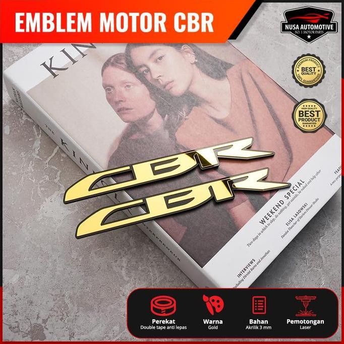 Ready  EMBLEM CBR 3D AKSESORIS LOGO TIMBUL VARIASI TANGKI MOTOR HONDA CBR