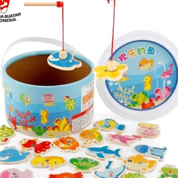 Mainan Pancing Ikan Kayu Box