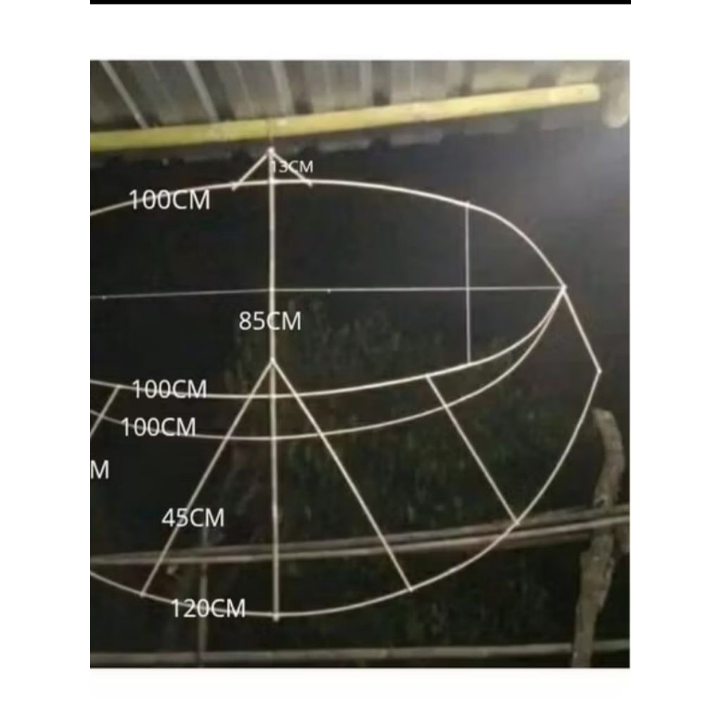  Rangka Kerangka Layangan Pegon Ceper Ukuran 1 Meter /Layangan Gapangan Pegon Ceper 