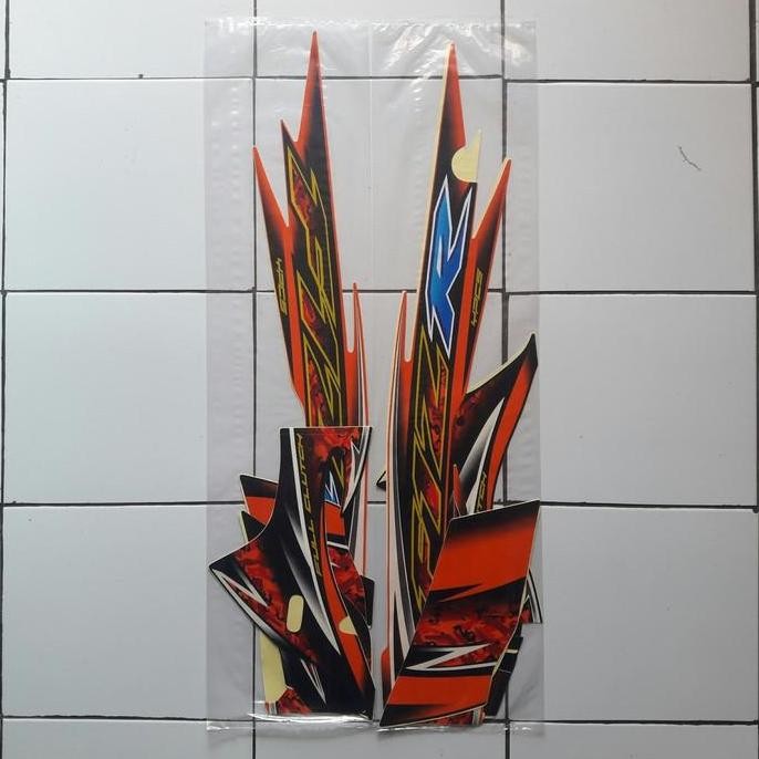 Ready  sticker motor yamaha f1zr 2005 orange-hitam