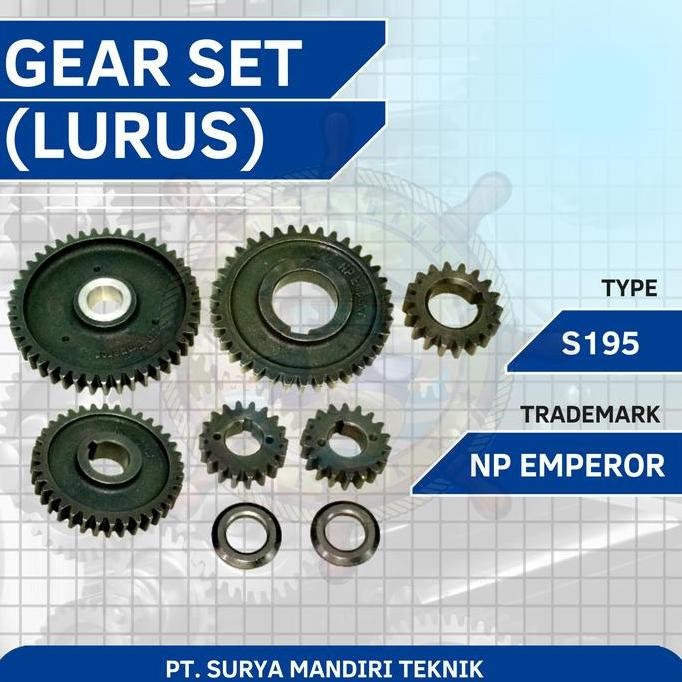 S195 GEAR SET LURUS (BLACK) NP EMPEROR