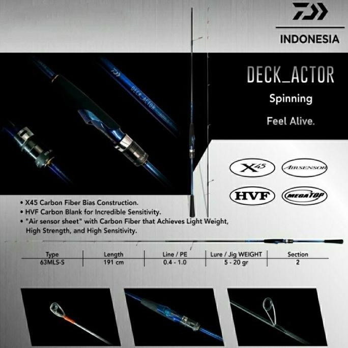 HARGA DISC - JORAN DAIWA DECK ACTOR 63MLS-SPINNING/66MB-OVERHEAD - SUPER LIGHT JIG