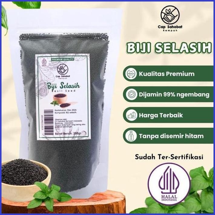 

250GR BASIL SEED / BIJI SELASIH BESAR & BERSIH / REMPAH / JSR 100%