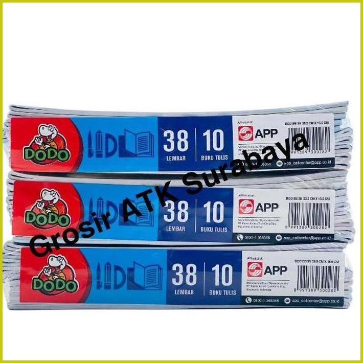 

( DAPAT 10 BUKU ) BUKU TULIS DODO 38 / ( 1 PAK PACK ) BUKU TULIS CATATAN SEKOLAH DODO 38 LEMBAR LUCU