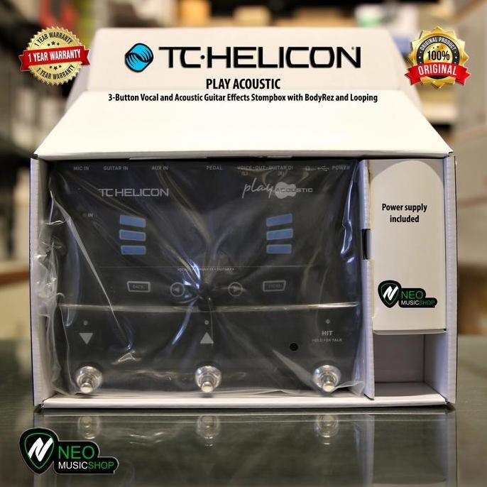 Tc Helicon Play Acoustic 3-Button Vocal And Acoustic Guitar Effects