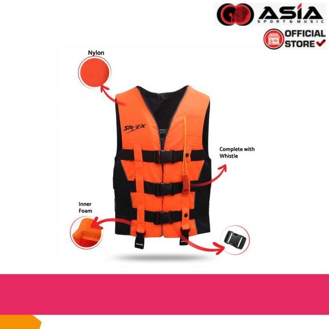 Vest Rompi Renang Sharx | Rompi Renang | Pelampung Jaket Vest + Peluit Lv-065