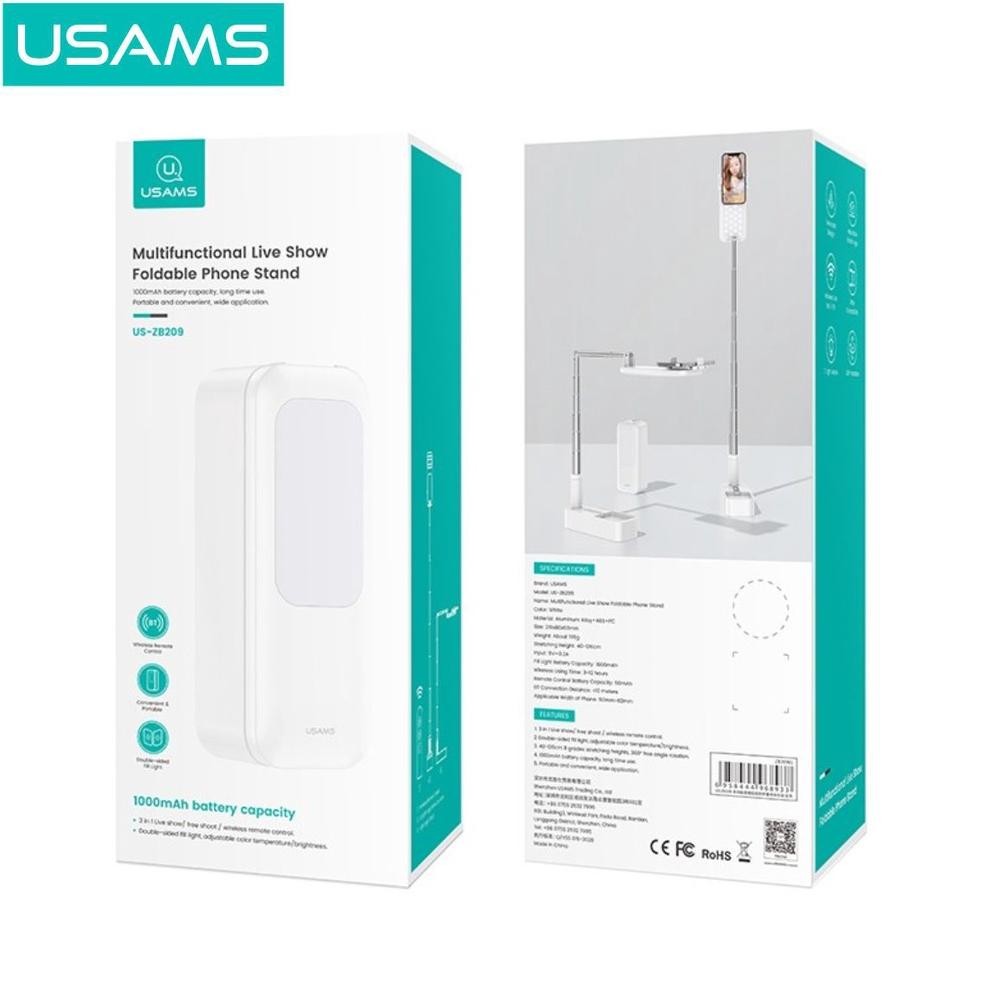 Usams Zb209 Stand Phone Live Show Lipat Multi Fungsi Ring Light