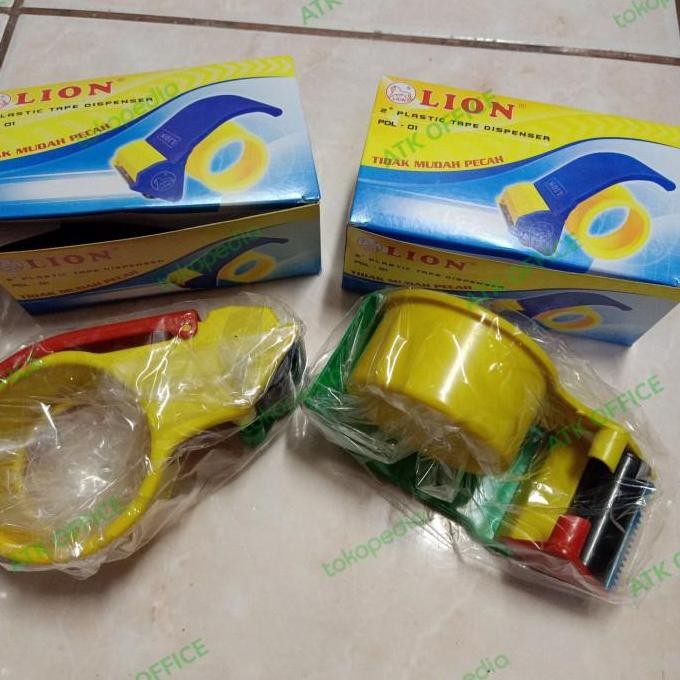 

Tape Dispenser Plastik Lion Pdl 01 Pemotong Lakban Plakban Plastic