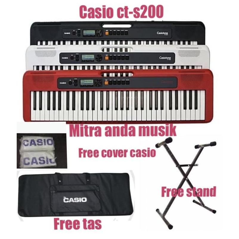 New  Keyboard casio cts200 ada warna hitam merah dan putih