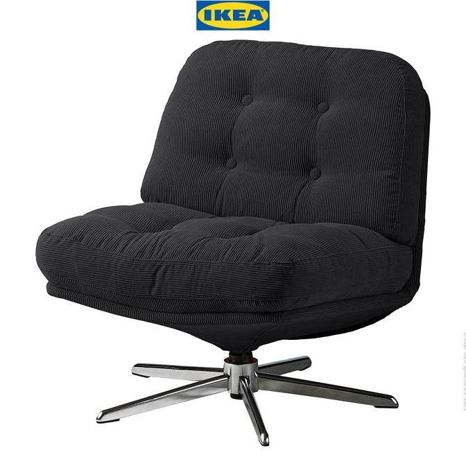 IKEA DYVLINGE Kursi Santai Bisa Berputar Kelinge - Hitam
