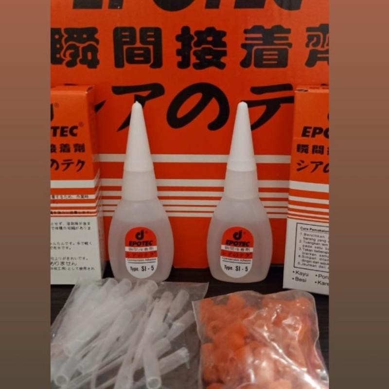 

[50 pcs] lem epotec / apotec merek j / lem serba guna / lem setan / kuat / power glue