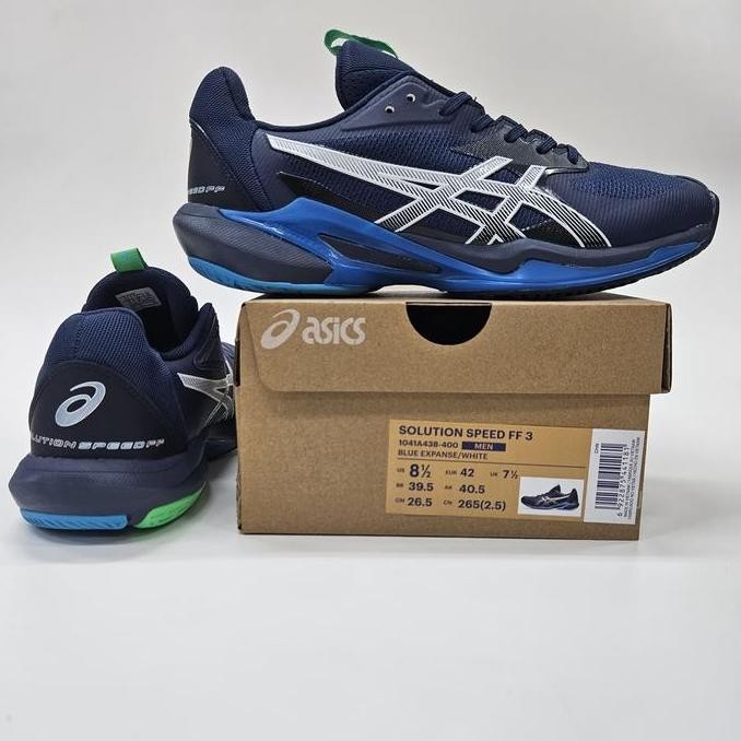 sepatu tenis asics Solution ff3 navy sepatu badminton HS