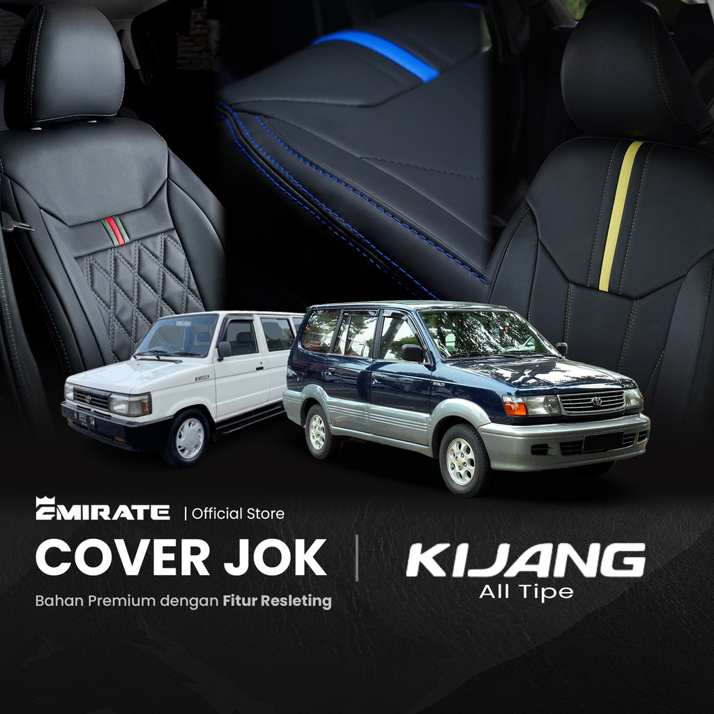 Sarung Jok Mobil Toyota Kijang Kapsul / Kijang Kotak dengan Resleting  / Cover Jok Mobil Toyota Kija