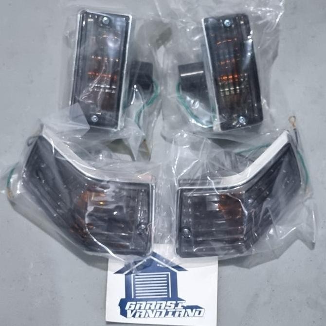 Promo lampu sein sen sign riting vespa npx new px smoke garis black / chrome COD