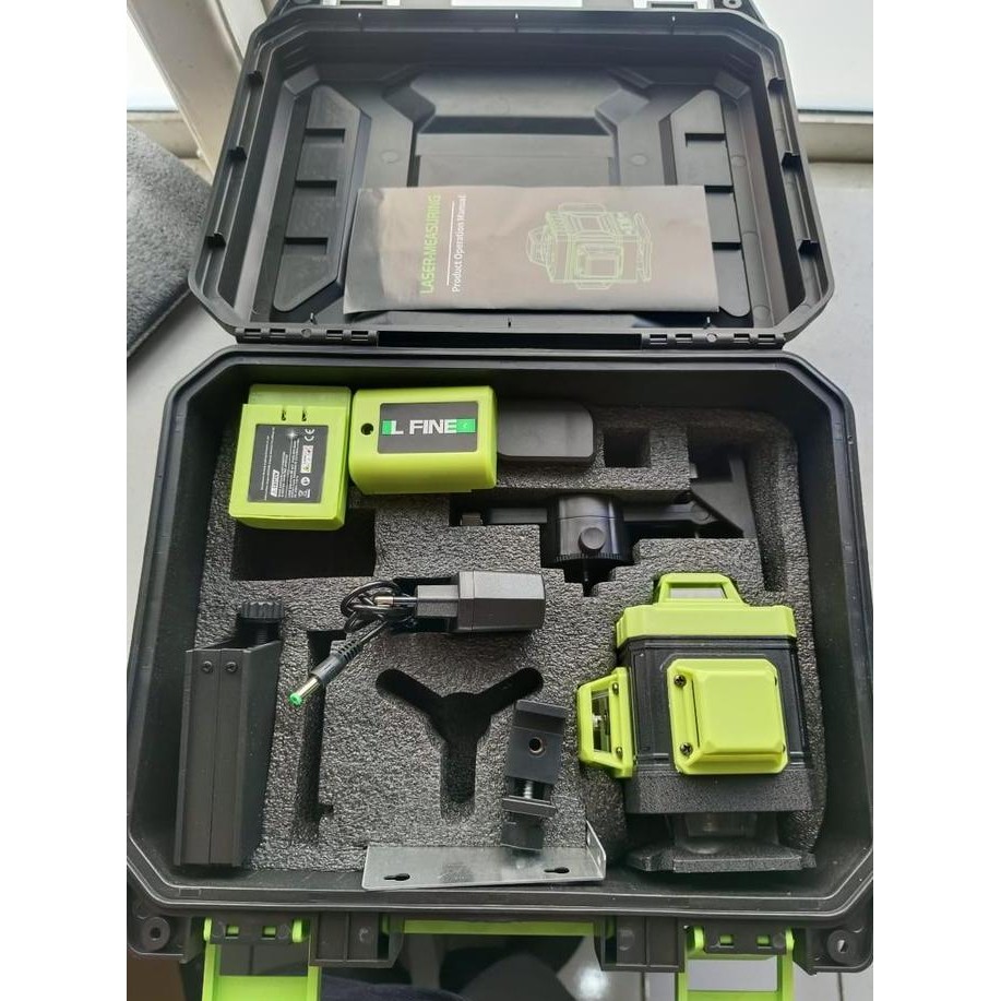 Super Murah, L-Fine Laser Level Green 16 Line 3/4D Super Powerfull With Remote