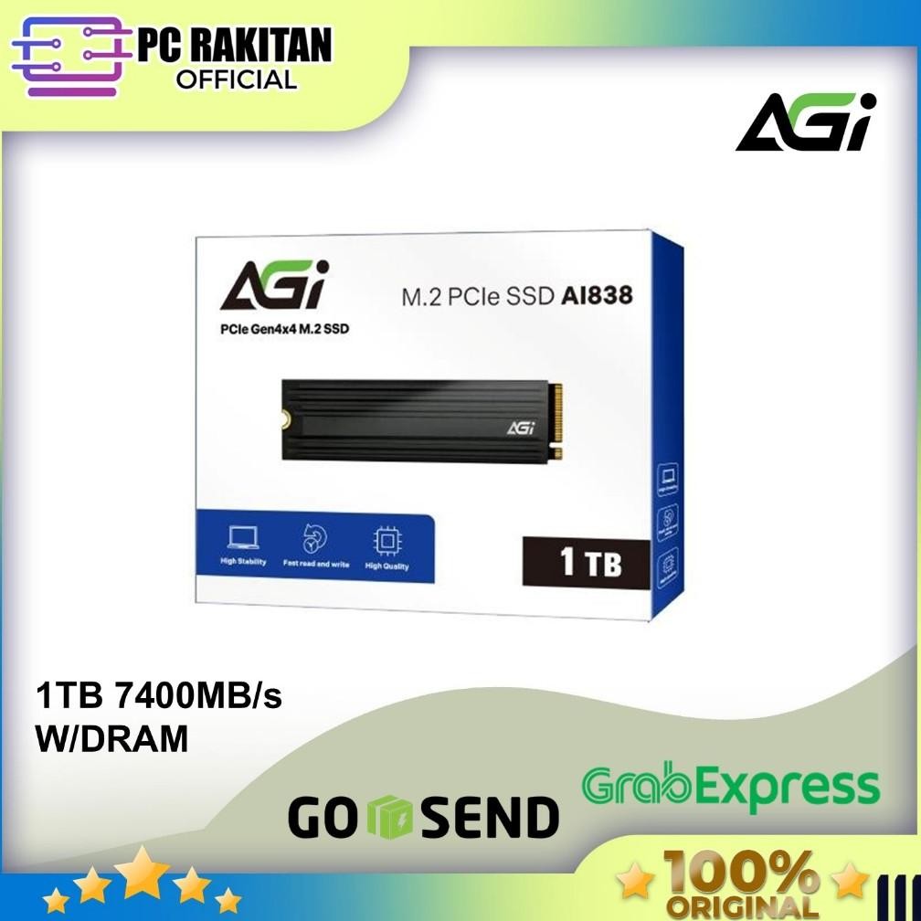 AGI SSD NVME 2280 GEN4 1TB AI838 SPEED 7400 W/DRAM